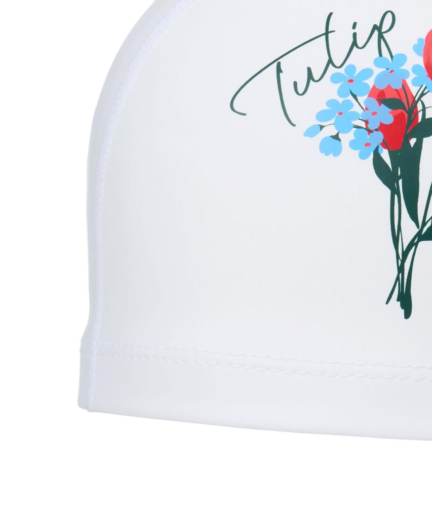 Lenomasuyeongbog Supplies Adult Tulip Pu Swim Cap White Ro-Rc2E015-Wh