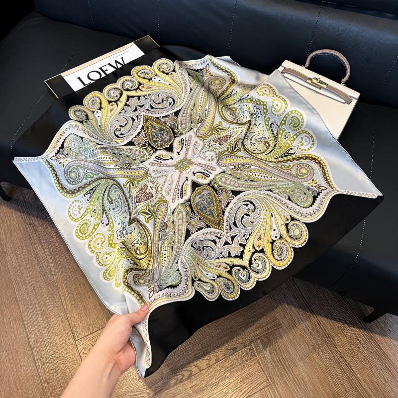 New versatile fashion silk small square scarf professional scarf silk scarf spring and summer matching scarf temperament simple silk scarf
