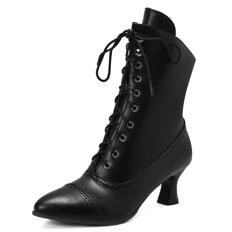 

Модные элегантные ботильоны для женщин, повседневные, на шнуровке, осень-зима, короткие женские, черные, красные, белые, синие, на каблуке, туфли для вечеринки, женские, большого размера 41 красный