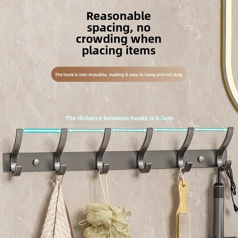 Perforationsfreier Badezimmer- und Toilettentür Stark haftender Haken Hängender Kleiderständer