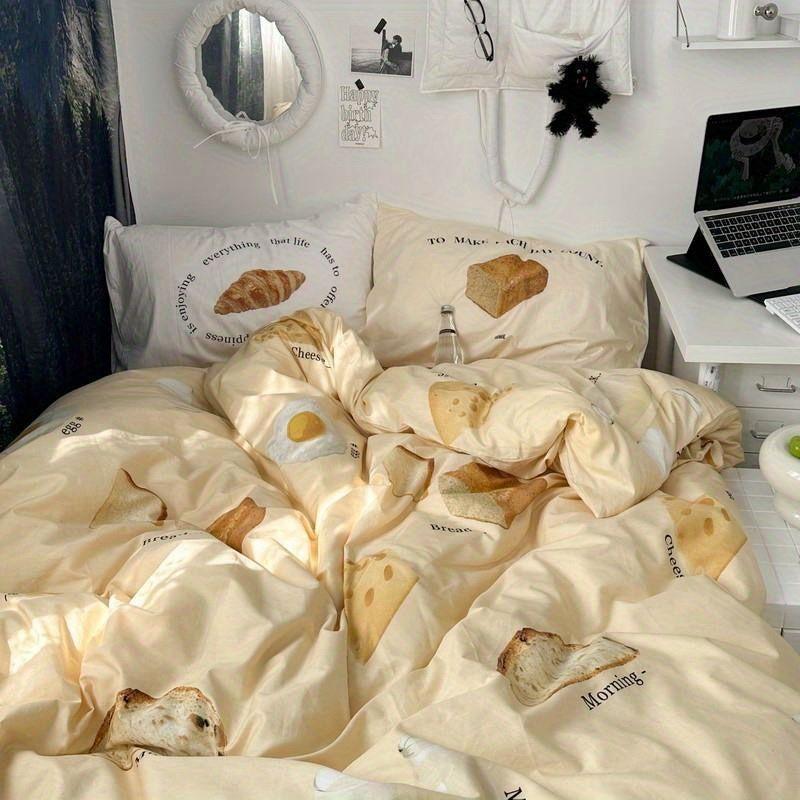 Korean Style Fashion Bedding Set Kids Adults Twin Full Queen Size Bed Flat Sheet Duvet Cover Pillowcases Stripe Grid Bed Linen