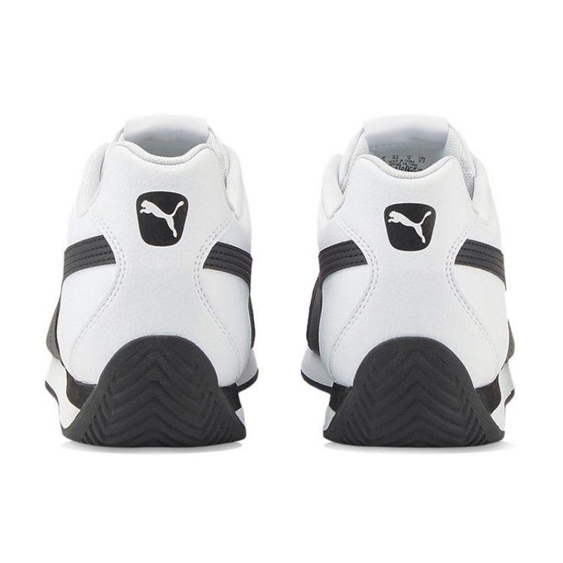 Puma Turin 3 Unisex Low Top Daily Casual Shoes Leather Sport Wear-resistant Lightweight White Black 383037-06