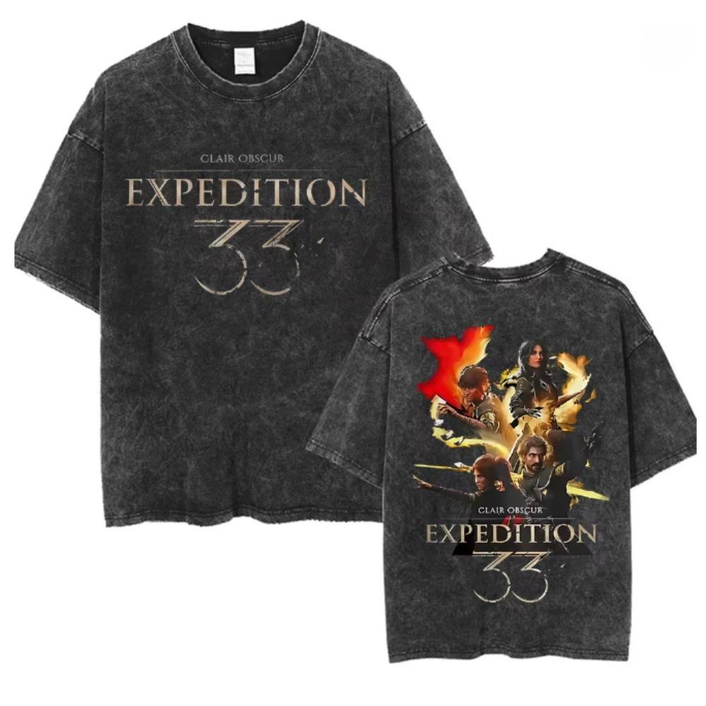 

Expdition Vintage Washed T Shirts Unisex Women Cotton Tshirt Streetwear Casual High Quality Oversized S