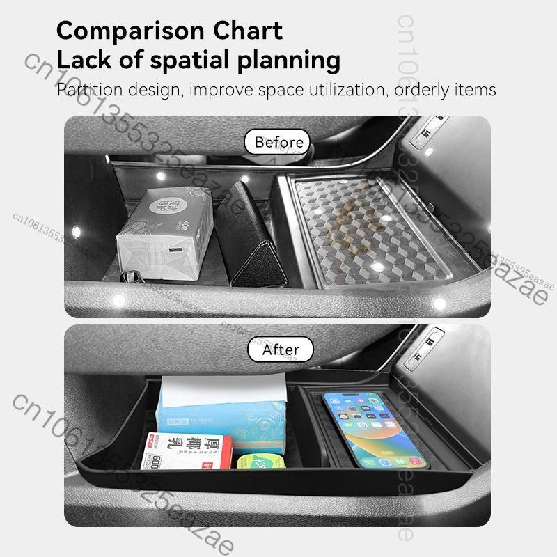 Car Central Control Armrest Under Storage Box For Chery Tiggo 4 CSH PHEV Ebro S400 HEV 2025 2026 Interior Accessories