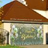 2D plane, 1-inch sage green garage door, suitable for birthday party decoration and outdoor celebration banners