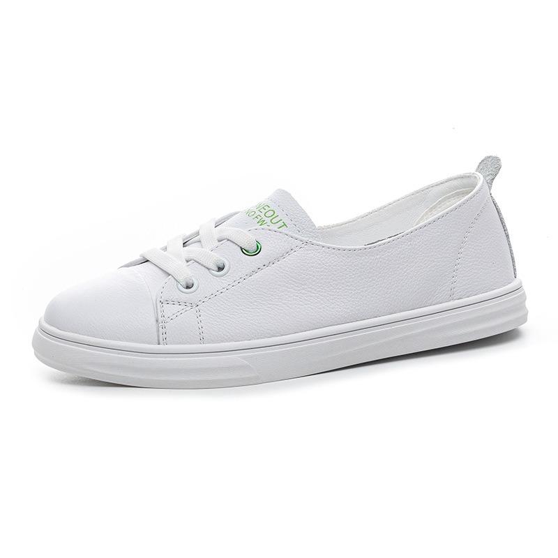 The first layer of cowhide soft-soled little white shoes women's summer new casual shallow mouth single shoes breathable thin sports board shoes