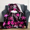 Customiz Name Personality Monster High Blanket Soft &Warm Sofa Office Bed Travel Lunch Break Blanket, Gift Suitable All Seasons