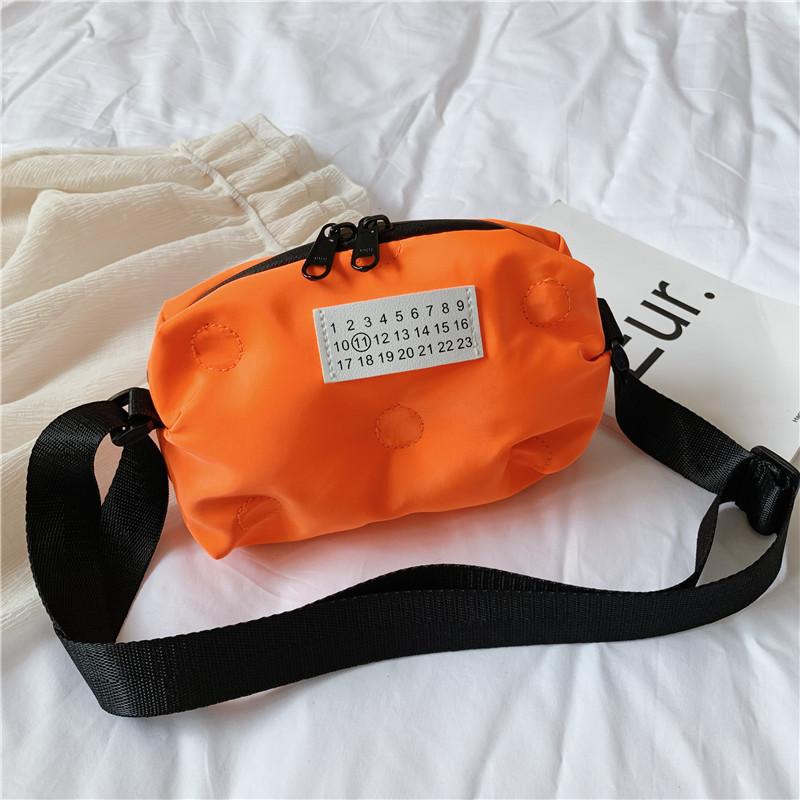 Милая и стильная детская сумка через плечо флуоресцентных цветов для девочек оранжевый