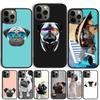 Dyr sommerfugl hund mops Telefondeksel Cover For iPhone 17 Air 15 16 14 13 12 Pro Max 11 Pro Max Plus Coque Skall