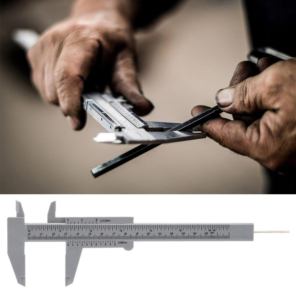 Calibro a corsoio in plastica ad alta precisione 150 mm strumento di misurazione 0,5 mm(Grigio)