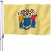 YongFoto New Jersey State Flag 6x10ft Double Sided NJ Flags Banner for Outdoor Celebrations Home Garden Porch Party Decoration Flags with 2 Sturdy