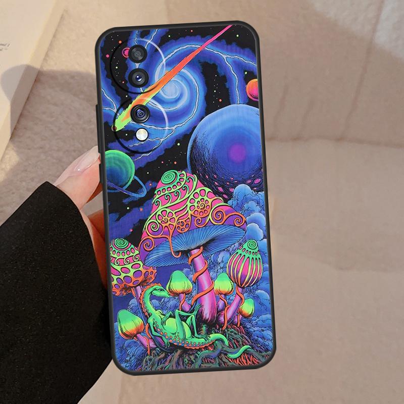 Weird Trippy Mushroom For Honor Magic V5 5 6 7 Pro Case For Honor 200 400 Lite 50 70 90 X8a X8b X9a X9b X9c Cover