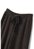 Women's High-Waist Wool Wide-Leg Pants - Autumn/Winter Floor-Length Knitted Casual Trousers