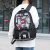 Backpack Men's Backpack Fashion Trend Personality Graffiti Student School Bag Korean Version Middle and High School Student Creative Trend Bag