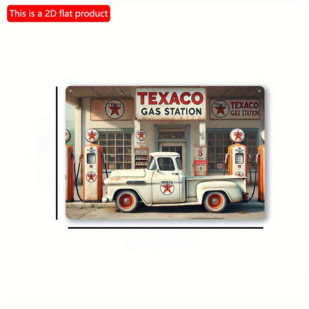 

2D плоская деревянная 30*20 см винтажная вывеска АЗС Texaco с классическим дизайном грузовика в деревенском стиле для декора дома, бара, кафе, гаража, офиса 30*20cm