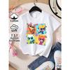 European Sizes Super Cat Heroes Adventure Girls T-Shirt Soft & Comfortable Everyday Top, Suitable for Home, Outdoor, and Sports Activities