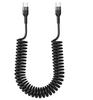 120W Two USB C Chargers Cable Heavy Duty PVC Spring Design TangleFree 6A Rapid Charge Solution For Mobile Devices Computers