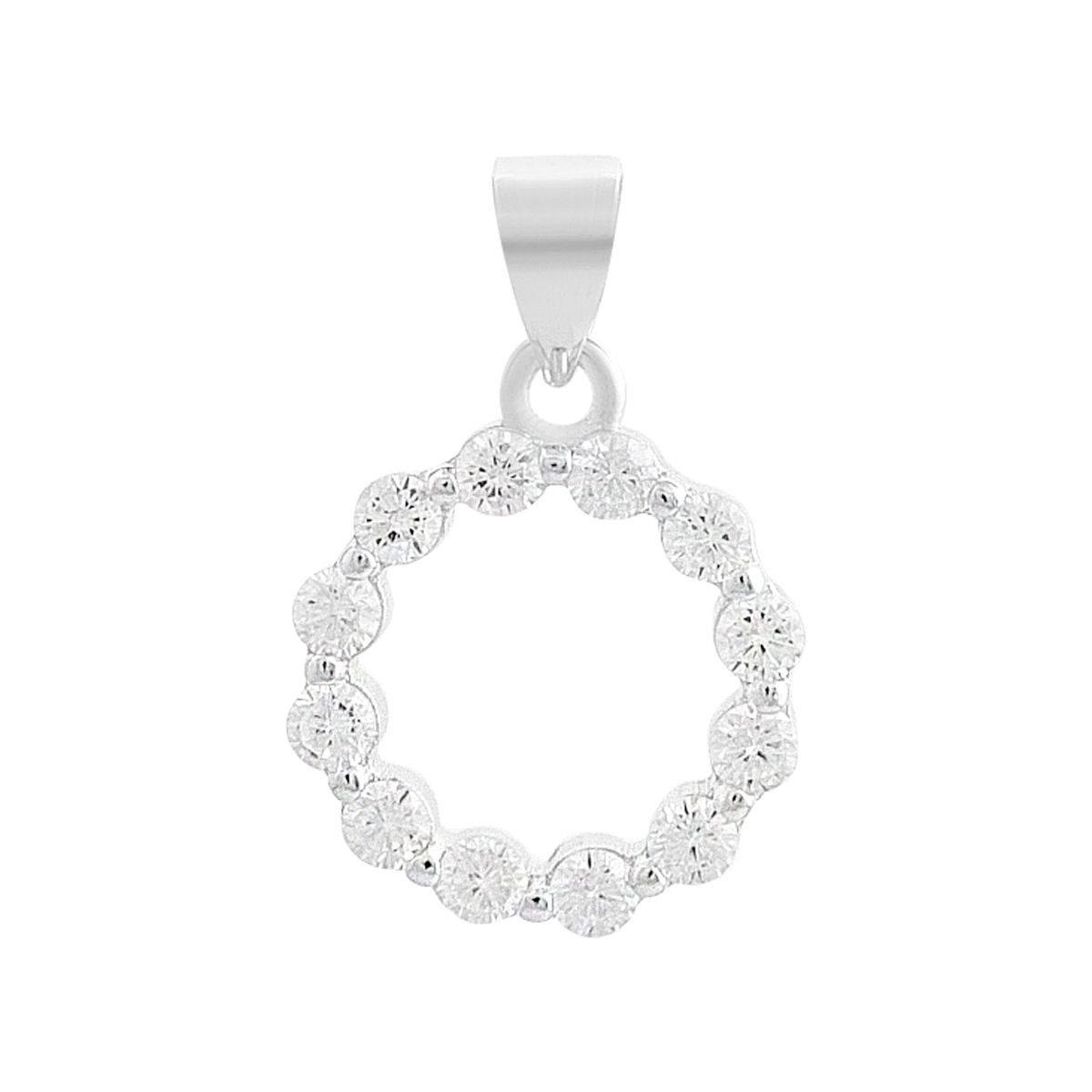 

Silver pendant with cubic zirkonia (2198727) білий