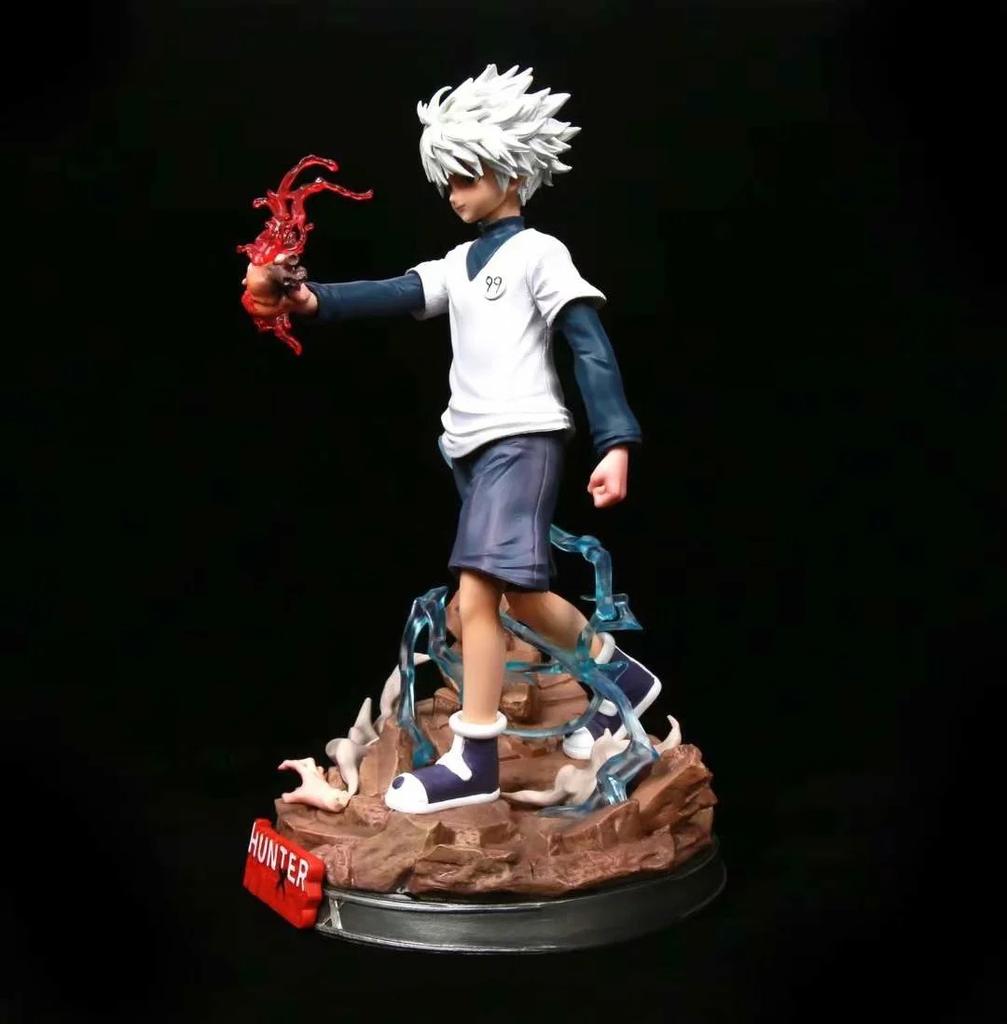 27Cm Hunter×Hunter Figure Killua Zoldyck Anime Figures Figurine Model Pvc Statue Doll Collection Desk Decoration Toys Kids Gifts