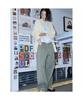 Saendeusaundeu (Unisex) Wide Balloon Fit Work Denim Khaki