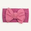 Spring thin baby plain bow headscarf, children's soft and comfortable nylon headband, baby headband