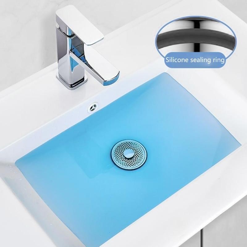 2Pcs Detachable Bathtub Drain Stopper Bathroom Shower Sink Drain Plugs Push-type Bounce Cores Drain Filter Bounce Cores