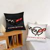 Cool Car C- Corvette Pillow Case Square Pillow Bedroom Sofa Leisure Comfort Cushion Car Living Room Home Decoration 40X40