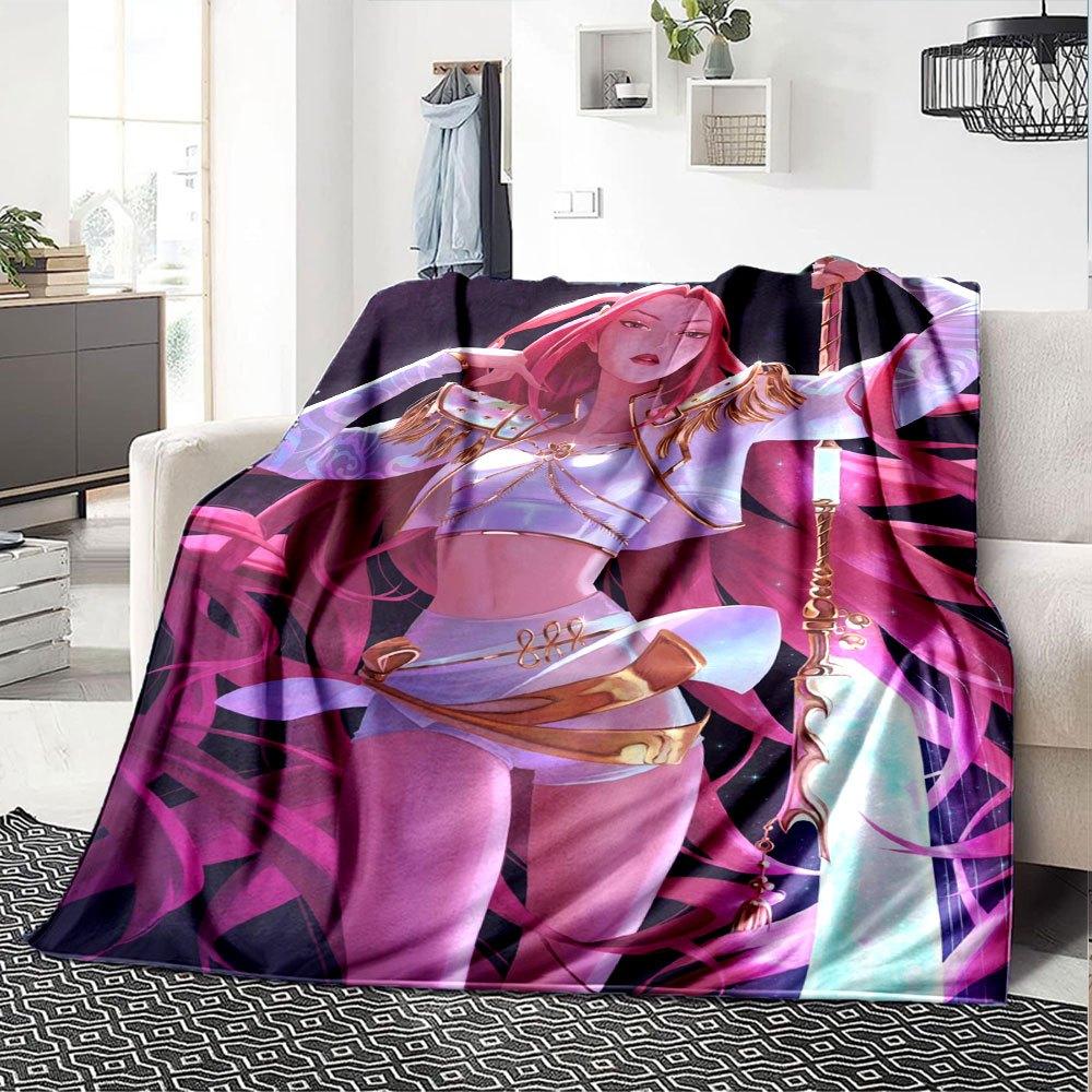 1pc Hunter X Kopo group Themed Flannel Blanket Suitable for Bed, Home Decor, Graduation Gifts, Easter, Back to School, Christmas, All Season Use