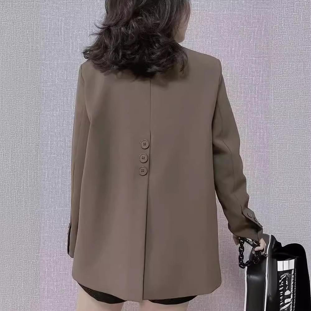 

Новый весенне-осенний британский стиль черный блейзер женский дизайн sense ниша разрез сзади костюм топ M хаки