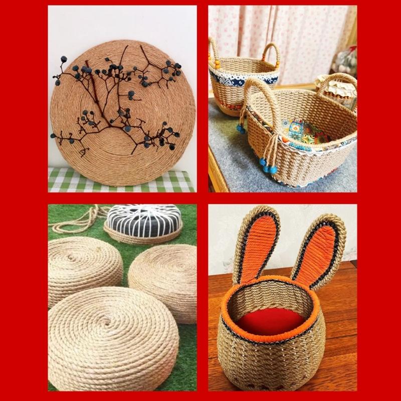 Natural Fiber Rope Soft Wrapping Cord Twine Rope For Creative Sewing Project Gardening Home Decoration And Packaging