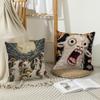 Ghost Goat Face Fun Pillow Case Sofa Living Room Bedroom Headboard Backrest Square Cushion Nap Time