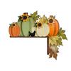 Autumn Pumpkin Door Corner Decoration Maple Pinecone Pumpkin Wooden Door