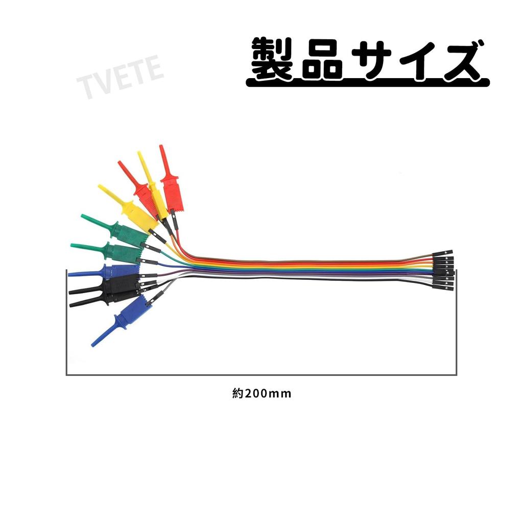 TVETE Tester Leads Mini Grabber Test IC Clips 10 Female Copper Wire Flat Convenient Electronic Test Test Leads with Wire Test Hooks Colorful for Logic