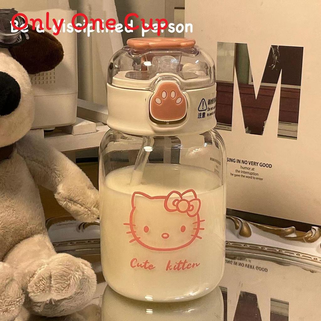 Cat Claw Plastic Cup With Straw For Office And Outdoor Use