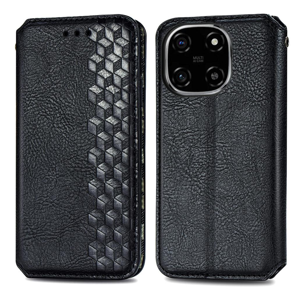 For Blackview Color 6 Case Rhombus Imprint PU Leather Wallet Phone Cover