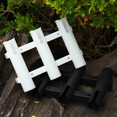 3 Tubes Link Fishing Rod Holder Bracket Wall Mounted Fishing Rod Holders for Boat Garage Cooler Trailer