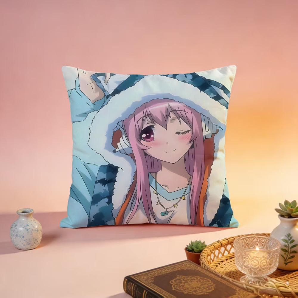 Popular SSUPER SONICOed Cushion Cover Premium SkinFriendly Pillow Case MultiPurpose for Home Office Travel