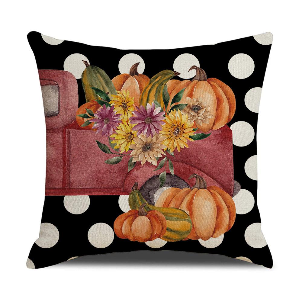 

Осень Черный Горошек Автомобиль Тыква Наволочка Наволочка Диван Спальня Чехол для Подушки 45 * 45Cm (excluding pillow core)
