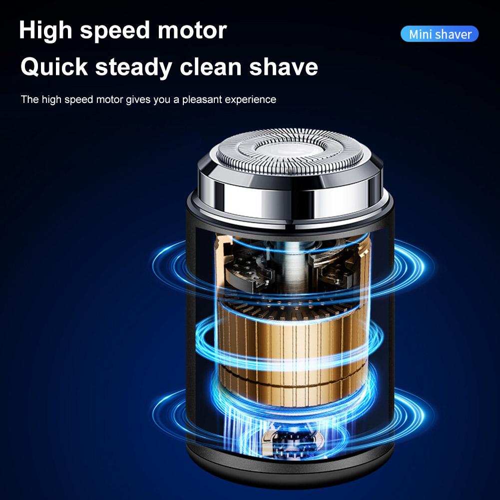 Men Mini Electric Shaver USB Rechargeable Portable Electric Shaver IPX6 Waterproof Pocket Electric Razor for Travel