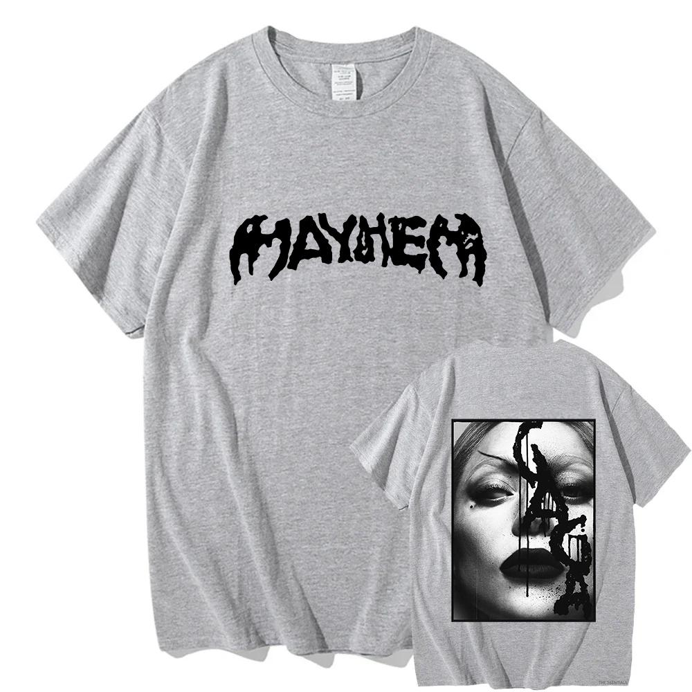 

Футболка MAYHEM Ball Tour 2025 2026 Леді Гага Співачка Графічні футболки Модна літня футболка з коротким рукавом Бавовняні жіночі футболки M