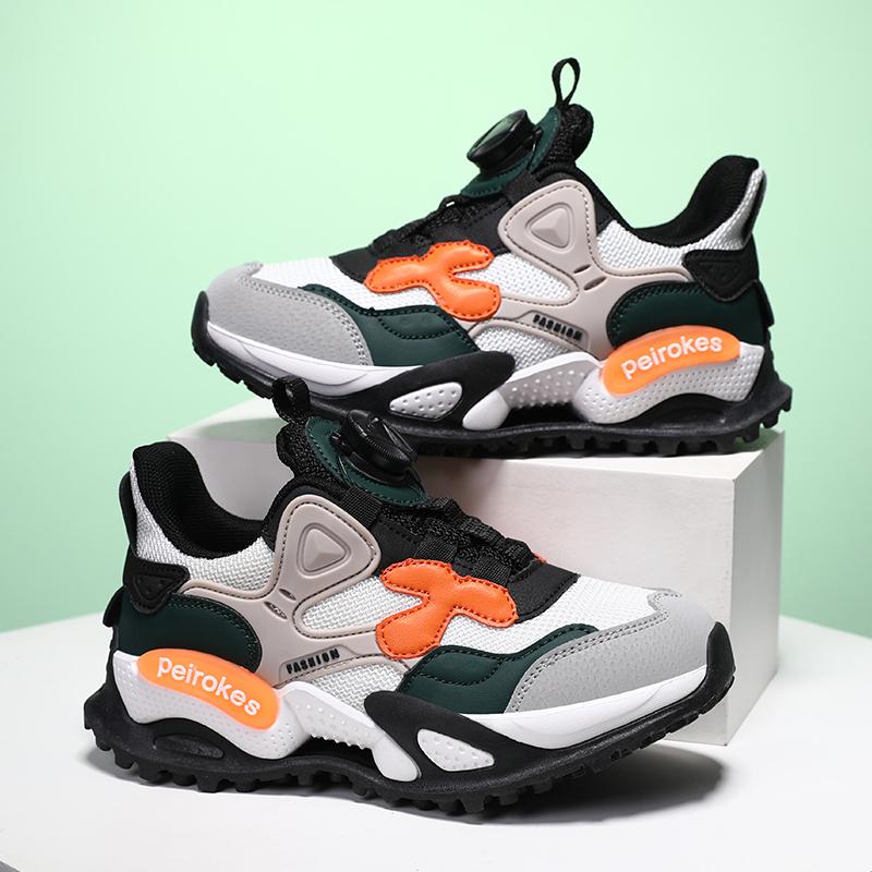 

Детская спортивная обувь для гольфа, тенниса, бадминтона, для мальчиков и девочек, походные кроссовки, детская обувь с вращающейся кнопкой, шнурки, обувь для скалолазания