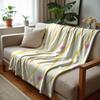 Burgundy White Polka Dot Cartoon Anime Print Flannel Blanket Soft Warm Throw for Kids Bedroom Sofa Christmas Office Car