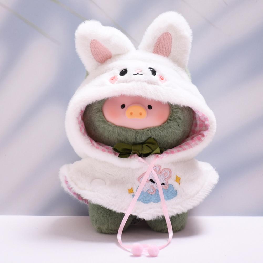 For 14cm Lulu the Piggy Headwear Cape Fashion Doll Clothes Color Match Hoodies Dolls Accessories Cute Decoration Little Clothes