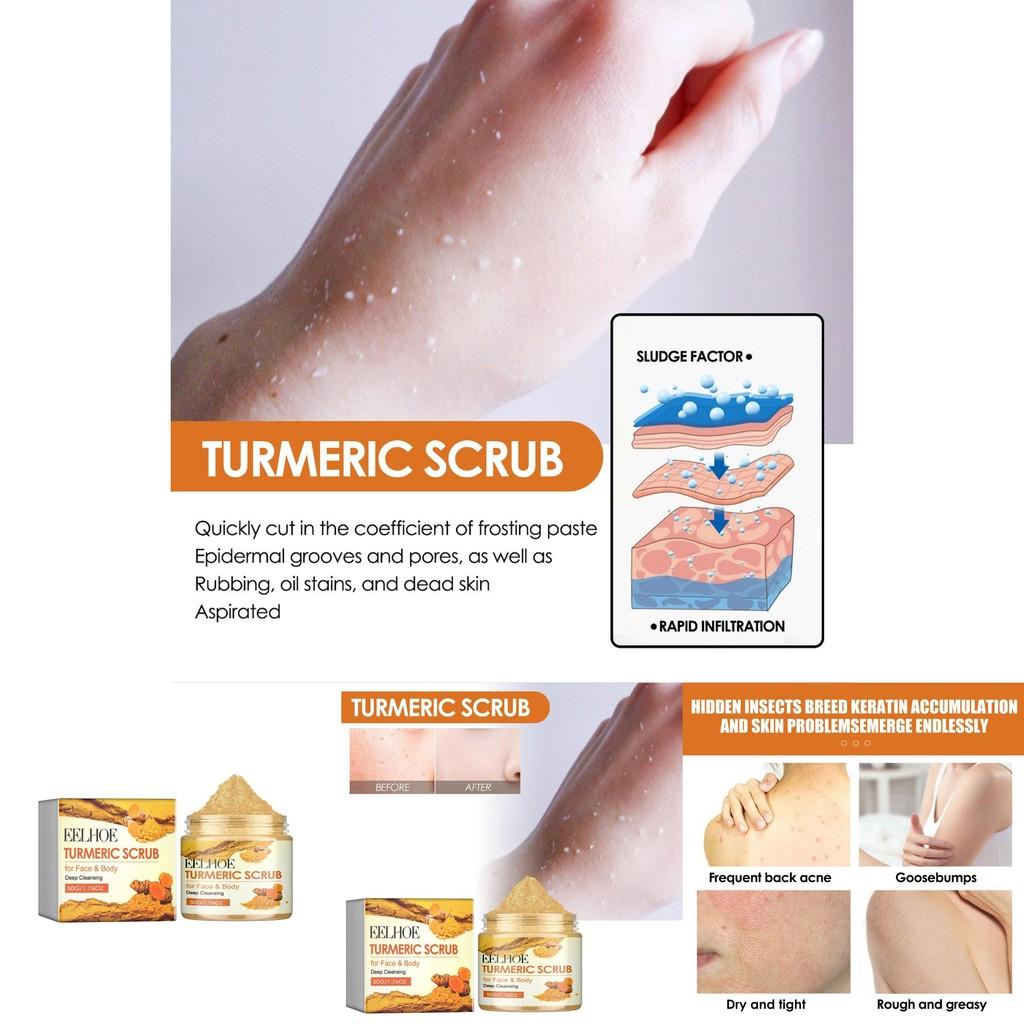 Eelhoe Turmeric Body Scrub For Smooth Skin Exfoliation And Dark Spot Treatment