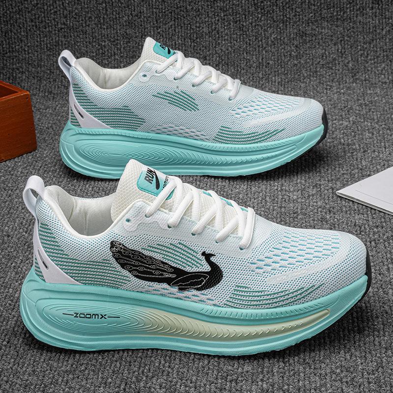 New sports shoes men's and women's casual shoes sports students' shoes fly-woven running shoes