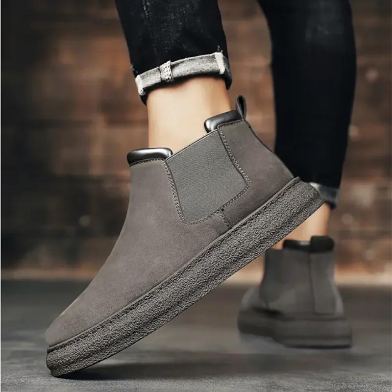

Модная кожаная обувь для мужчин, толстая подошва, ретро, слипоны, платформа, мужские повседневные ботинки, бесплатная доставка, доставка, роскошная распродажа, обычная коровья кожа, ПУ 39
