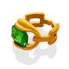 Exquisite Non-Fading Emerald Crystal Ring for Women - Gold-Plated Titanium Steel