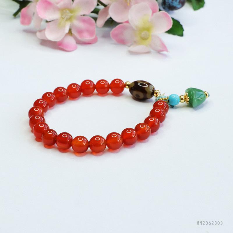 2026 Ximang Red Agate Bracelet Tibet Beads Chalcedony Diy Tassel Factory  Generation S2062303