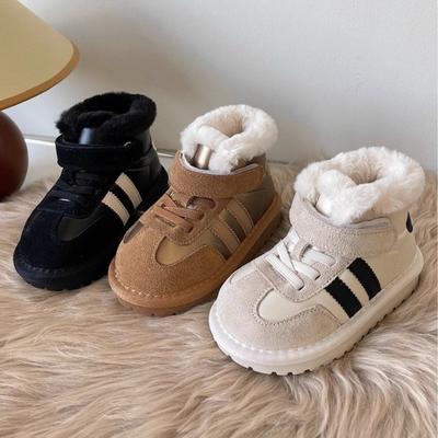 Stivali da neve per bambini alla moda in versione coreana, caldi e spessi, in cotone per bambini, scarpe da pane per bambini