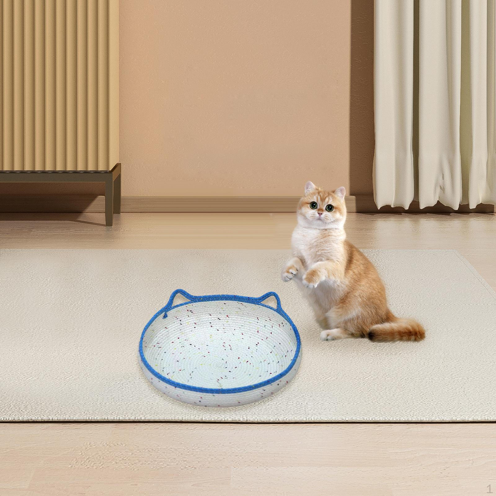 

Хлопковая веревка, плетеная корзина-гнездо, кошачья когтеточка, натуральная колыбель ручной работы, спальная кровать, коробка для игрушек для домашних животных L